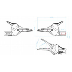 Krokodylek bezp. gn. 4mm KK1A-0032-R CAT IV 600V, 20A czerwony