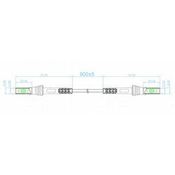 PPS 1C-0005-R Przewód pom. wtyk banan bezp. prosty-prosty 4mm  10A,CAT IV 600V,czerwony