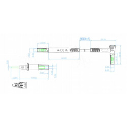 PP 1S Przewody pomiarowe z wymienną sondą 1S0009 10A, CAT IV 600V czerwony + czarny