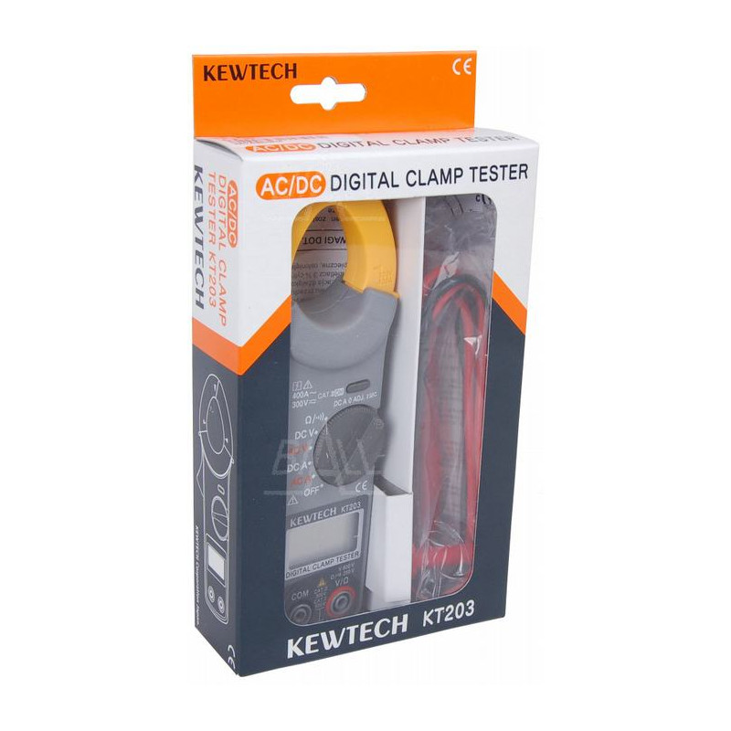 KT203 Miernik cęgowy 0,01A-400A AC/DC Kew Tech