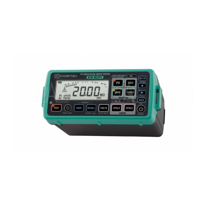 KEW6024PV+ Miernik rezystancji izolacji instalacji PV, uziemienia, 1000VDC, +zestaw 7245A