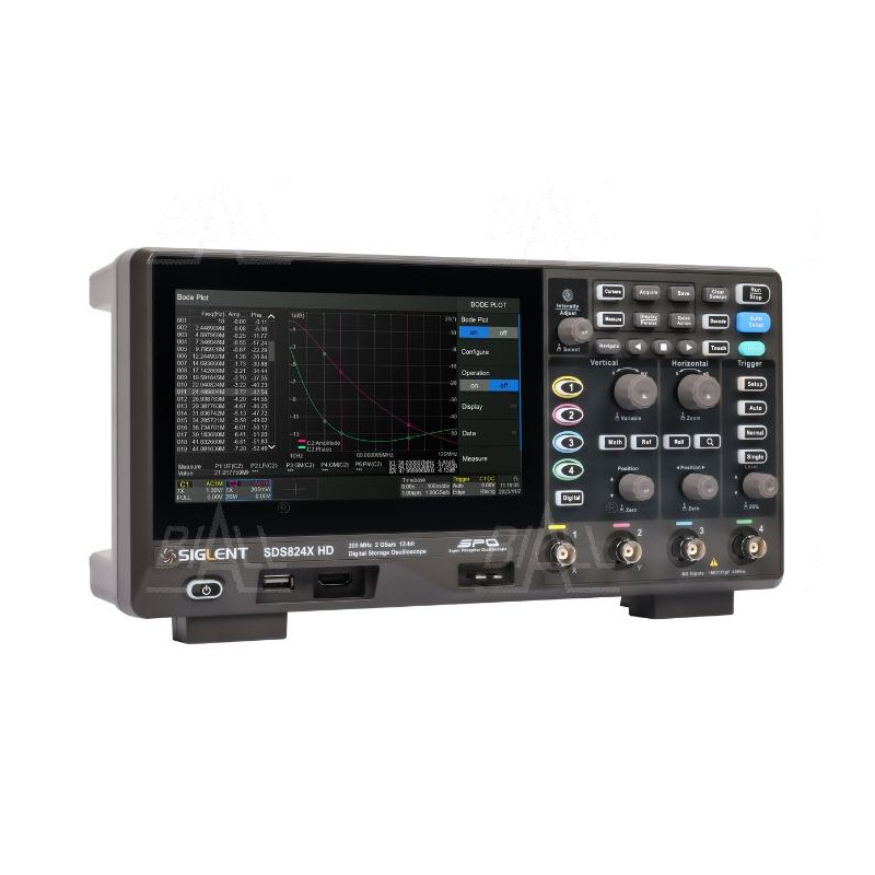 SDS824X HD  oscyloskop 200MHz, 4kan, 2GSa/s, 12-bit, 100Mpts