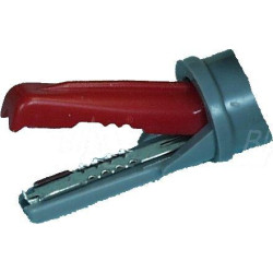 Krokodylek gn. 4mm AK 10-R 60V/30V~ 6A czerwony