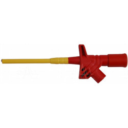 Chwytak bezp. haczyk. gn. 4mm KLEPS 2900-R CAT III 1000V, 20A czerwony