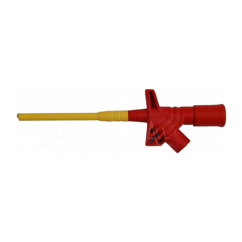 Chwytak bezp. haczyk. gn. 4mm KLEPS 2900-R CAT III 1000V, 20A czerwony