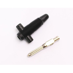 Wtyk banan 4mm z gn. 4mm BUELA300-BK 60V/30V~ 30A czarny