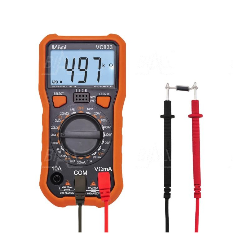 VC833 – multimetr LCD 1999 z NCV i funkcją HOLD | Vici