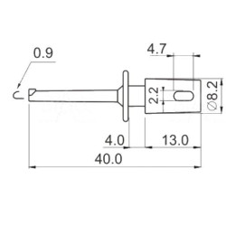 Chwytak haczyk. MINI H16F-Y 0,3A żółty