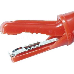 Krokodylek gn. 4mm KK1-R 60V/30V~ 3A czerwony