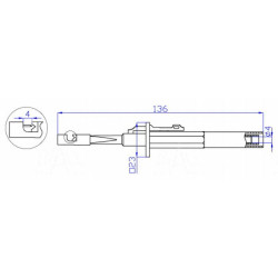 Chwytak bezp. z igłą gn. 4mm CH163-BK CAT III 1000V 10A czarny