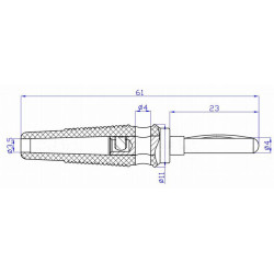 Wtyk banan 4mm WB412-GN 50V/30V~ 24A zielony