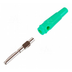 Wtyk banan 4mm WB412-GN 50V/30V~ 24A zielony