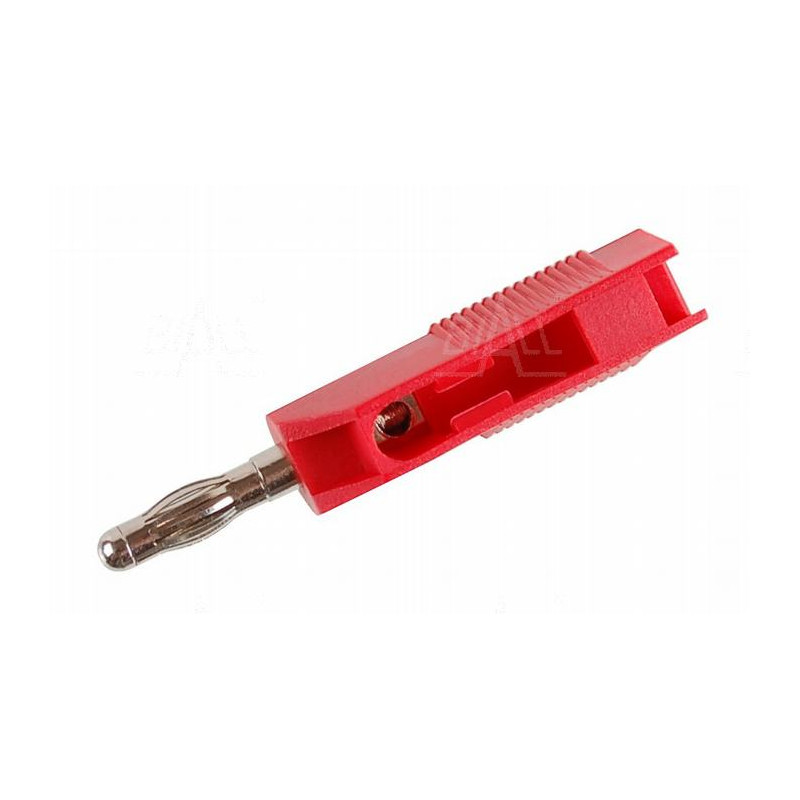 Wtyk banan 4mm do poł. wież. WW403-R 50V/30V~ 24A czerwony