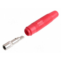 Gniazdo 4mm na przewód GP430-R 24A czerwony