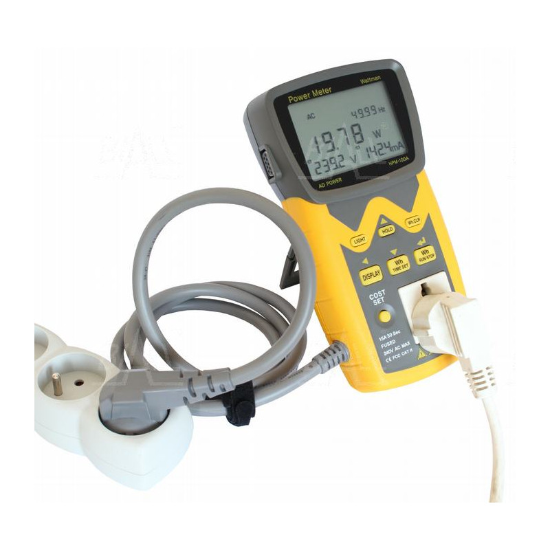 Wattman HPM-100A Watomierz 1-fazowy 3750W z rejestracją | AD POWER