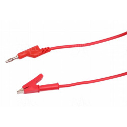 
       PPSK-R   Przewód pom. wtyk banan 4mm - krokodyl, 1m, SILIKON czerwony
     