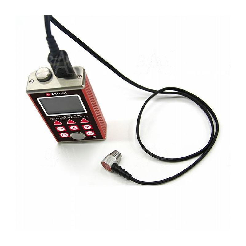 
       MT660 Miernik grubości materiałów 0,65~600mm(P-E) 3-100mm(E-E Echo-Echo) 0,1/0,01/0,001mm USB i BT
     