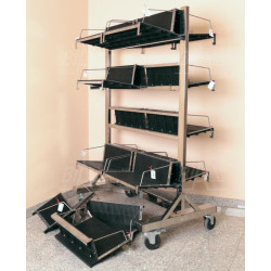 SL-605 Wózek transp. ESD do zaw. racków 1050x540x1400