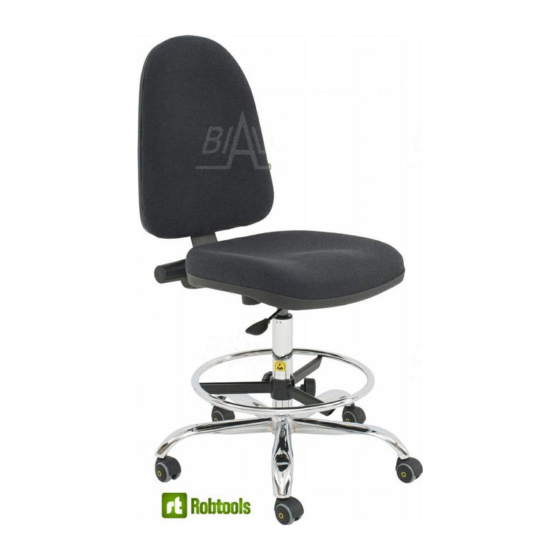 RS-K1ESD Krzesło ESD Basic, regulacja wysokości siedziska 480-610 mm, tkanina standardowa