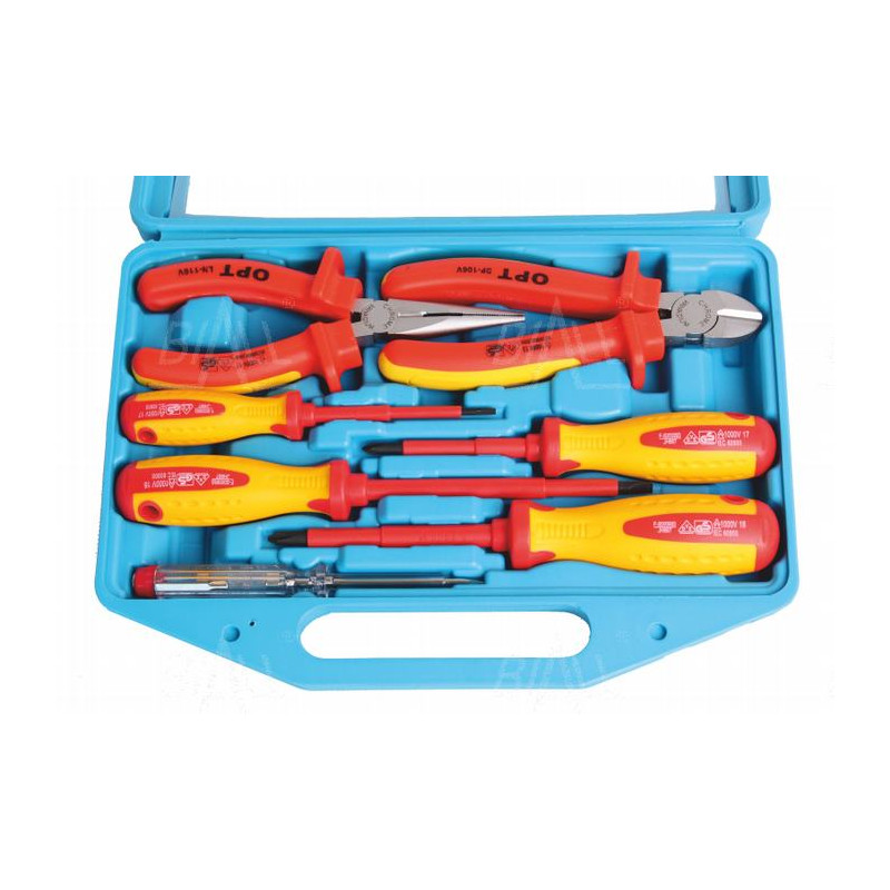 OPT ZNI-1 Zestaw narzędzi izolowanych - wkrętaki 4szt + szczypce DP106V + LN116V 1000V VDE