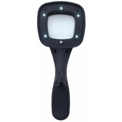 Lupa ręczna LR-1 podświetl. 65mm/4x,  6 LED