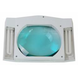 Lampa warsztatowa z lupą(190x157mm) 8069DC 5D 2x9W