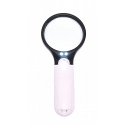 
       Lupa ręczna LR-4 75mm/3x 22mm/45x z podświetleniem LED
     