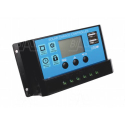 Regulator ładowania solarny PWM NVYJSS10A 10A 12/24V, PV25V/50V LCD, USB