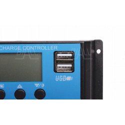Regulator ładowania solarny PWM NVYJSS10A 10A 12/24V, PV25V/50V LCD, USB