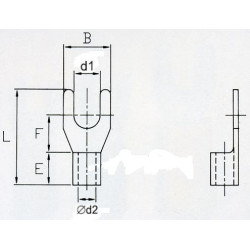 KWN1-4 Końc. widełk. nieizol. 0,5-1,5mm2/M4 100szt