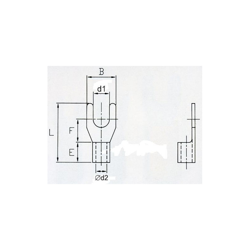 KWN5-5 Końc. widełk. nieizol. 4-6mm2/M5 100szt