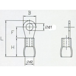 OKB10 Końcówka oczkowa izol. M10 Easy Entry 100szt