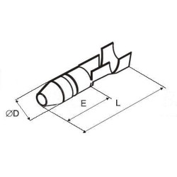 KNM2,5-4 Konektor okrągły nieizol. męski 4mm 100szt