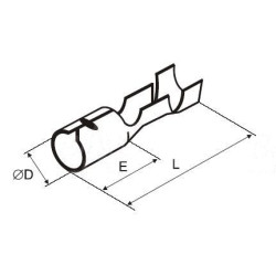 KNF2,5-4 Konektor okrągły nieizol. żeński  4mm 100szt