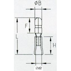 KMOB4 Konektor okrągły  izol. męski 4mm 100szt