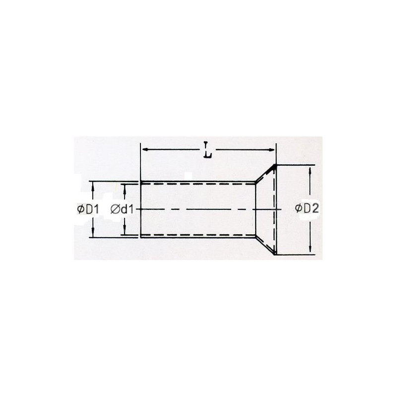 KRN160012 Tulejka nieizolow. 16,0mm2x12   100szt