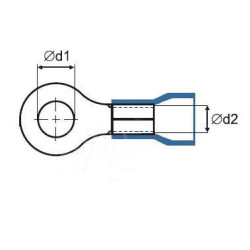 ZKO-10mm2/8,5 R Końcówka oczkowa złocona M8