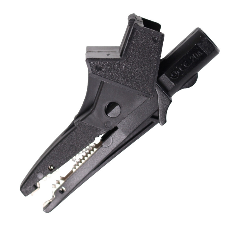 Krokodylek bezp. gn. 4mm 5004-LM-IEC-SW CAT III 1000V 20A czarny Metrel A1013,  5004-IECN