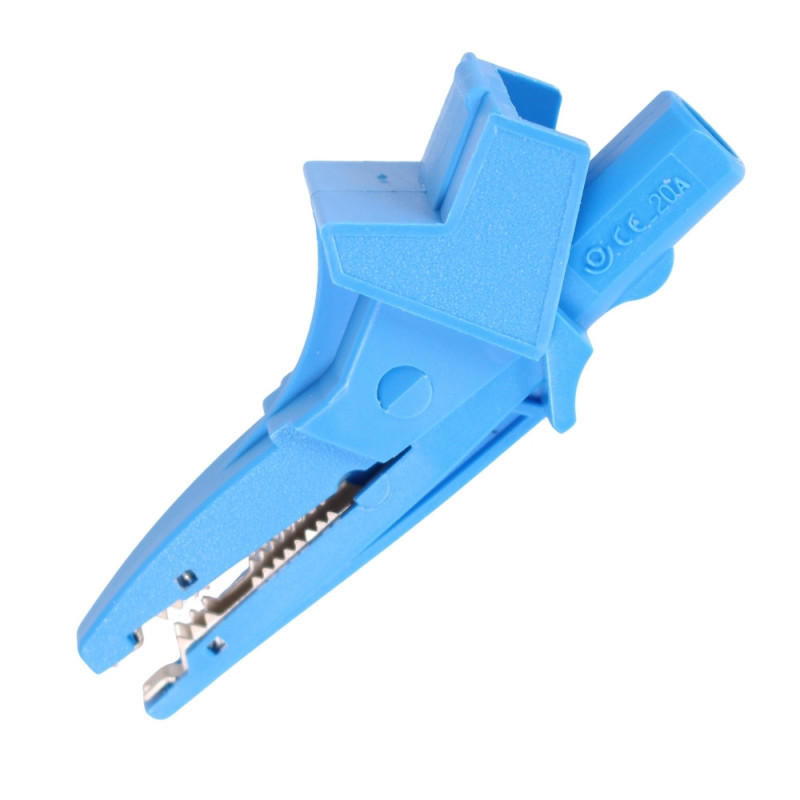 Krokodylek bezp. gn. 4mm 5004-LM-IEC-BL CAT III 1000V 20A niebieski 5004LMIECBL, A1310, WAKROBU20K02