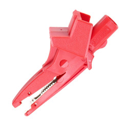 Krokodylek bezp. gn. 4mm 5004-LM-IEC-RT CAT III 1000V 20A czerwony A1064, WAKRORE20K02