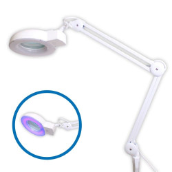 Lampa warsztatowa LED SMD + LED UV z lupą (127mm) 8066HLED-UV ultrafiolet 5D 12W